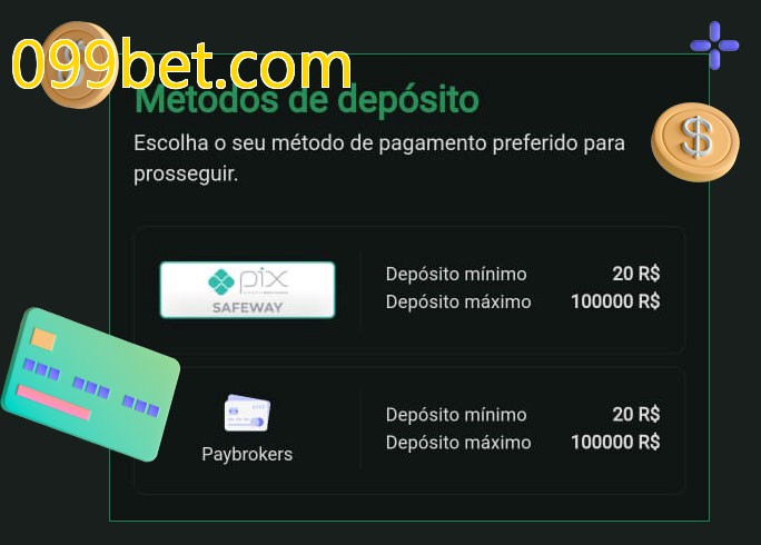 O cassino 099bet.combet oferece uma grande variedade de métodos de pagamento